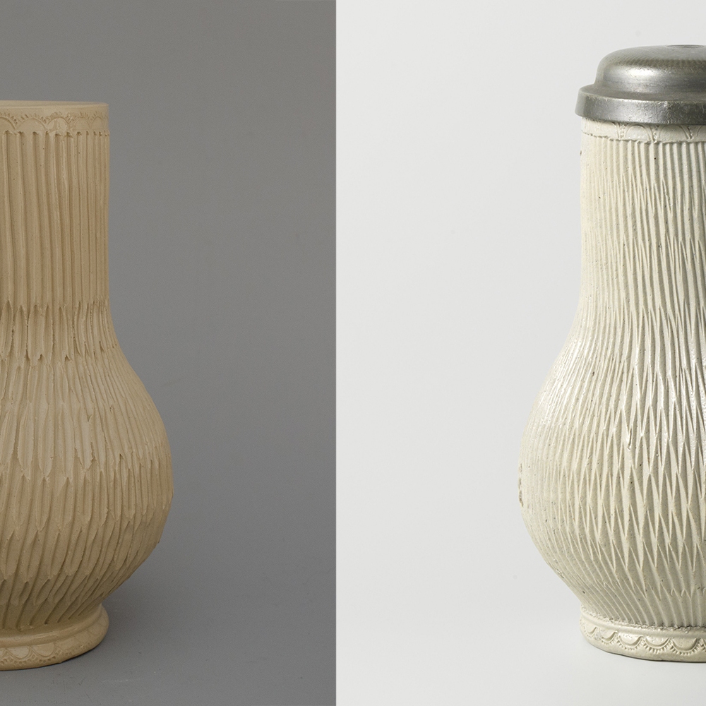 #36 Left: reconstruction of an 18th century jug / € 55 / Right: original jug from  1750-1780 in the Rijksmuseum collection