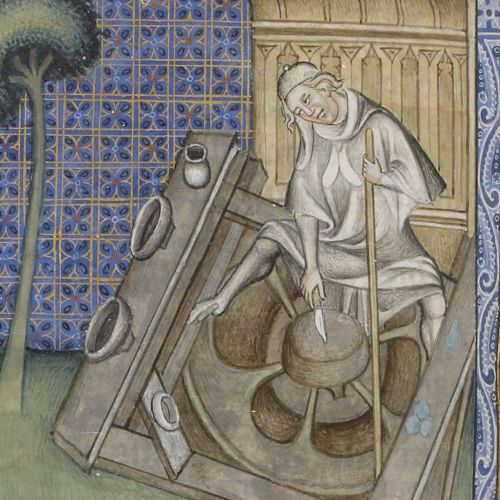 image 5 Saint Augustin, detail in De Civitate Dei, Raoul de Presles (Livre I-X), 14th century, BNF, Département des Manuscrits, Francais 22912, folio 227v.