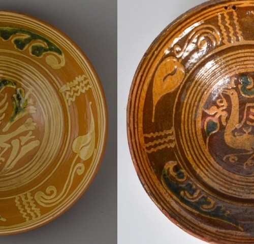 Left: replica dish / right: dish from the Vasa museum dating back to 1600-1628