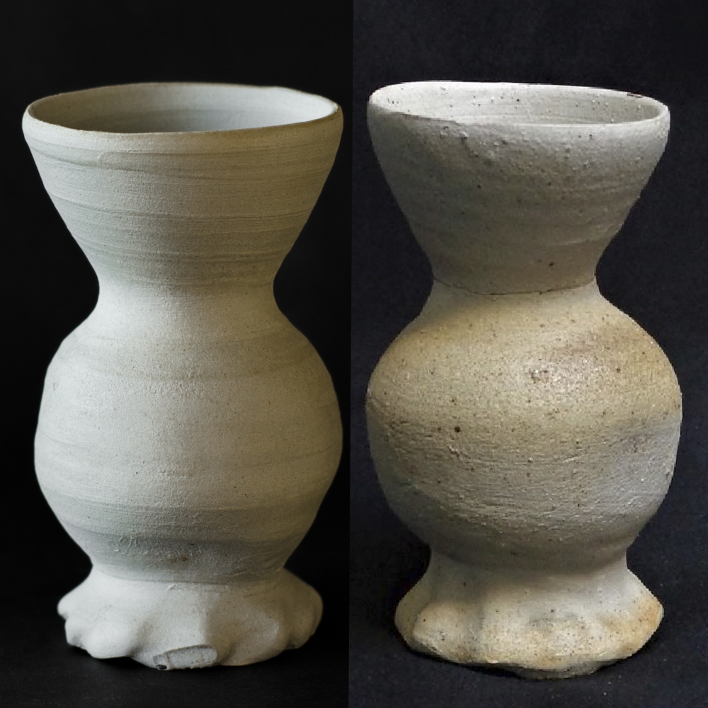 funnel cup / left: reconstruction / right: original from VSKMcollections / 15th century