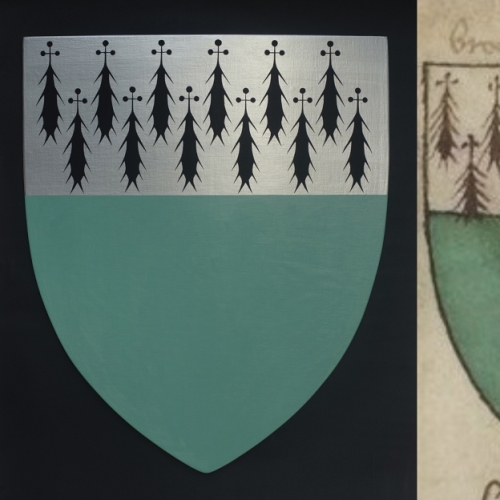 Broekhuizen armorial crest on a shield