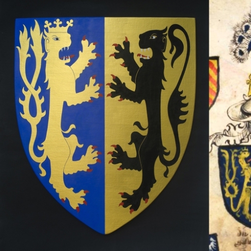 Gelre and Gulick armorial crest on a shield