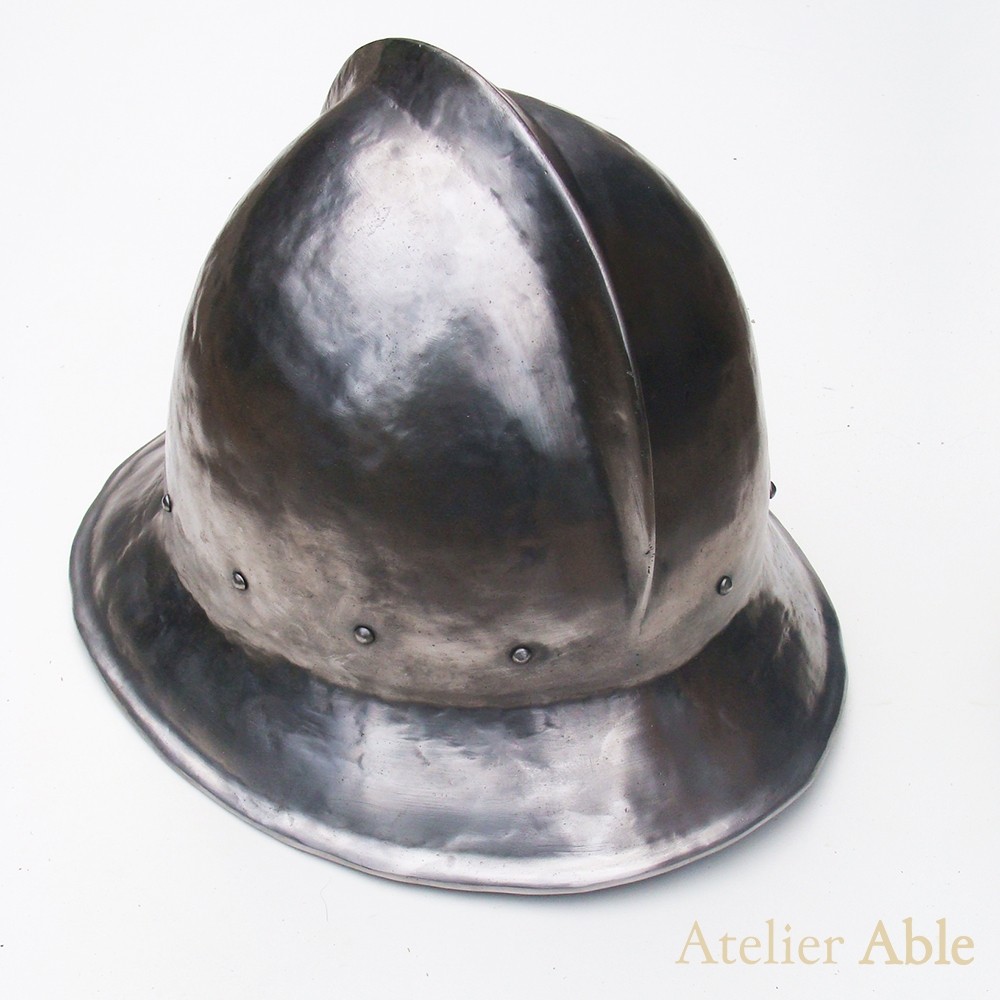 replica of a steel kettlehat, late 15th century