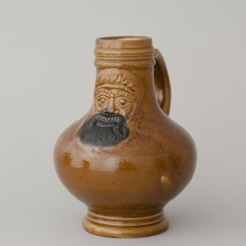 Replica of a small bartmann jug with blue beard