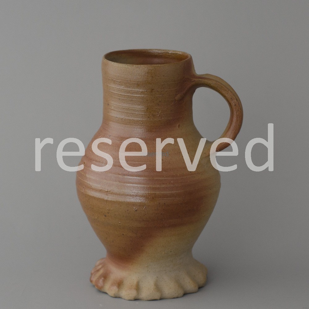 #60 stoneware jug in 15th century Siegburg style / €35